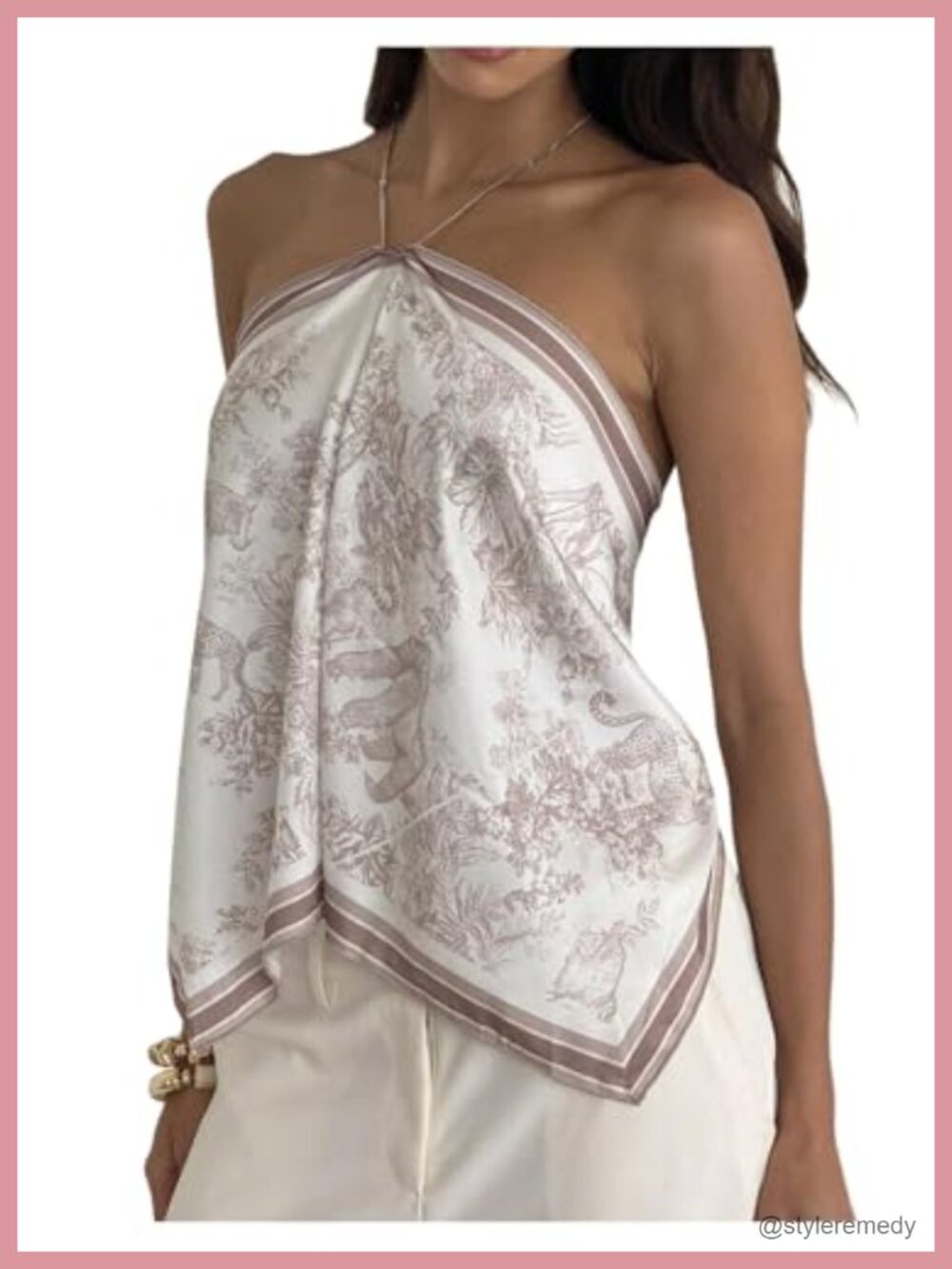 Women's Halter Top Strapless Asymmetric Hem Vacation Resort Wear